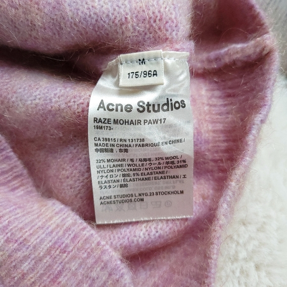 Acne Studios Unicorn Lavender Crew Neck Mohair Wool Sweater - Picture 10 of 14